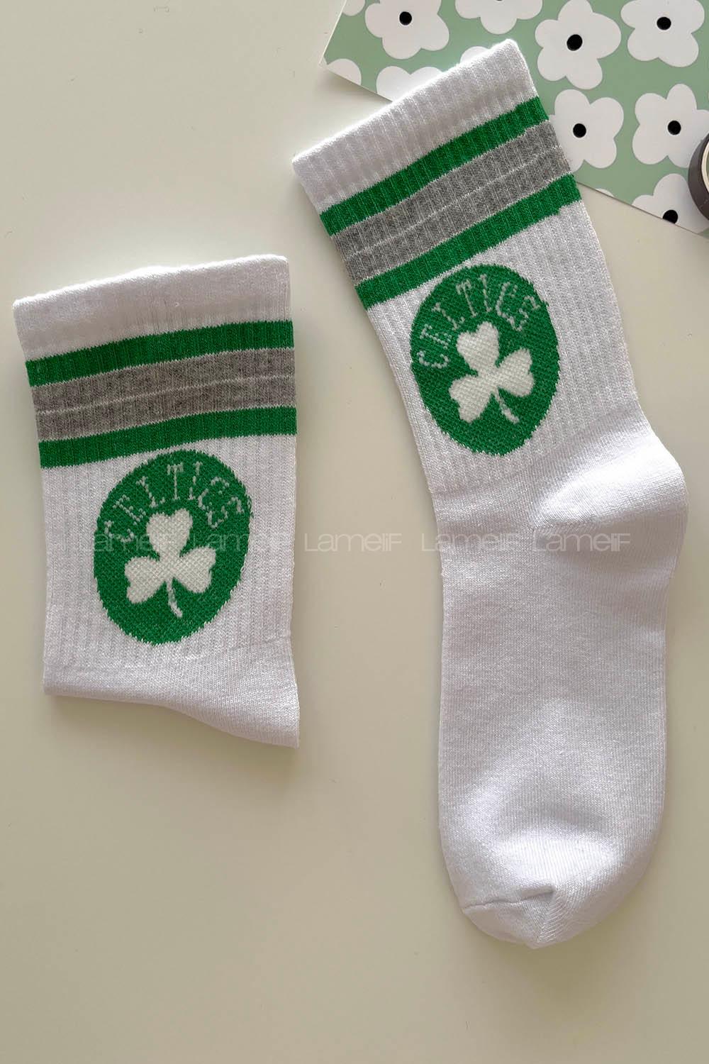 Modalamelif Celtıus Baskılı Yeşil Çorap