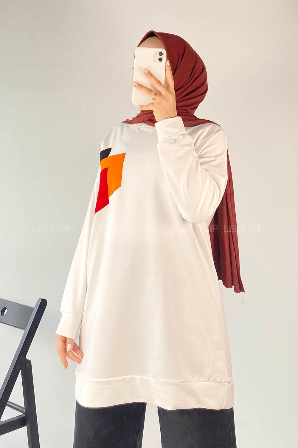 Modalamelif 3 Renk Cepli Tunik Ekru