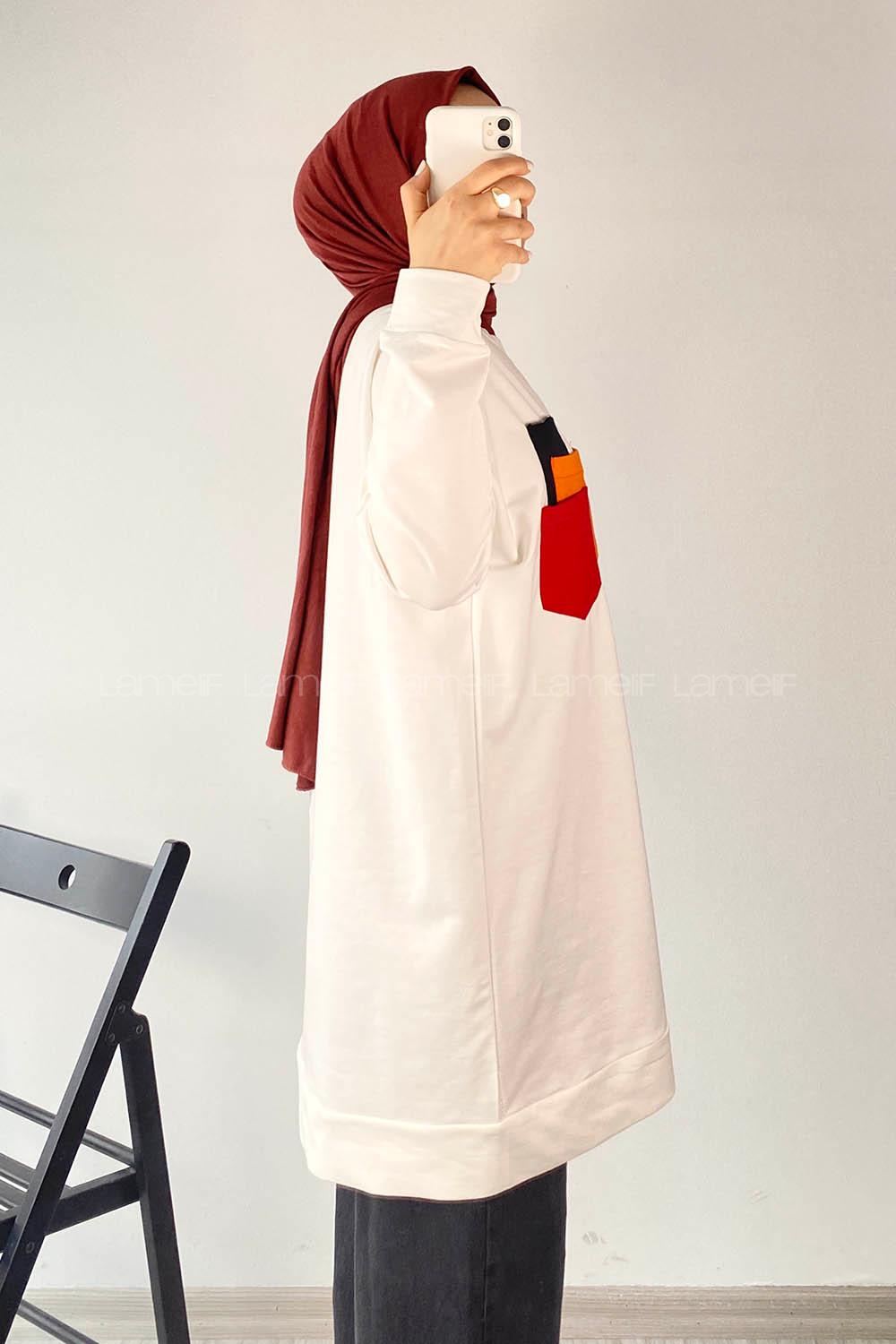 Modalamelif 3 Renk Cepli Tunik Ekru