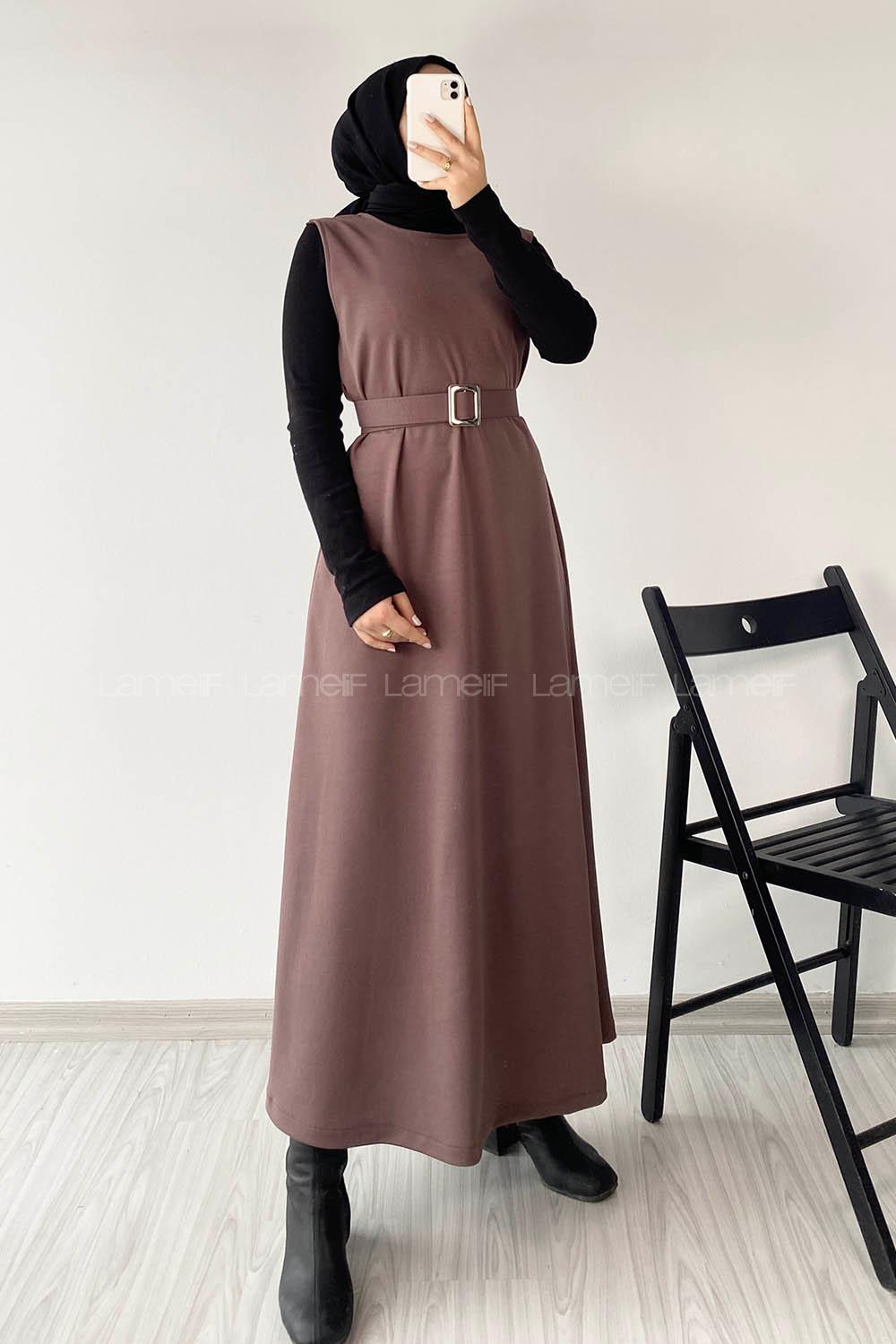 Modalamelif Beli Kemer Detaylı Zara Jile Eflatun