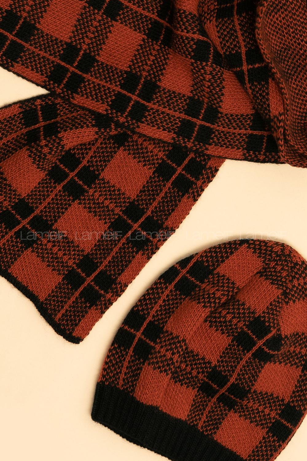 Modalamelif İkili Lüks Takım Kiremit Siyah Bere