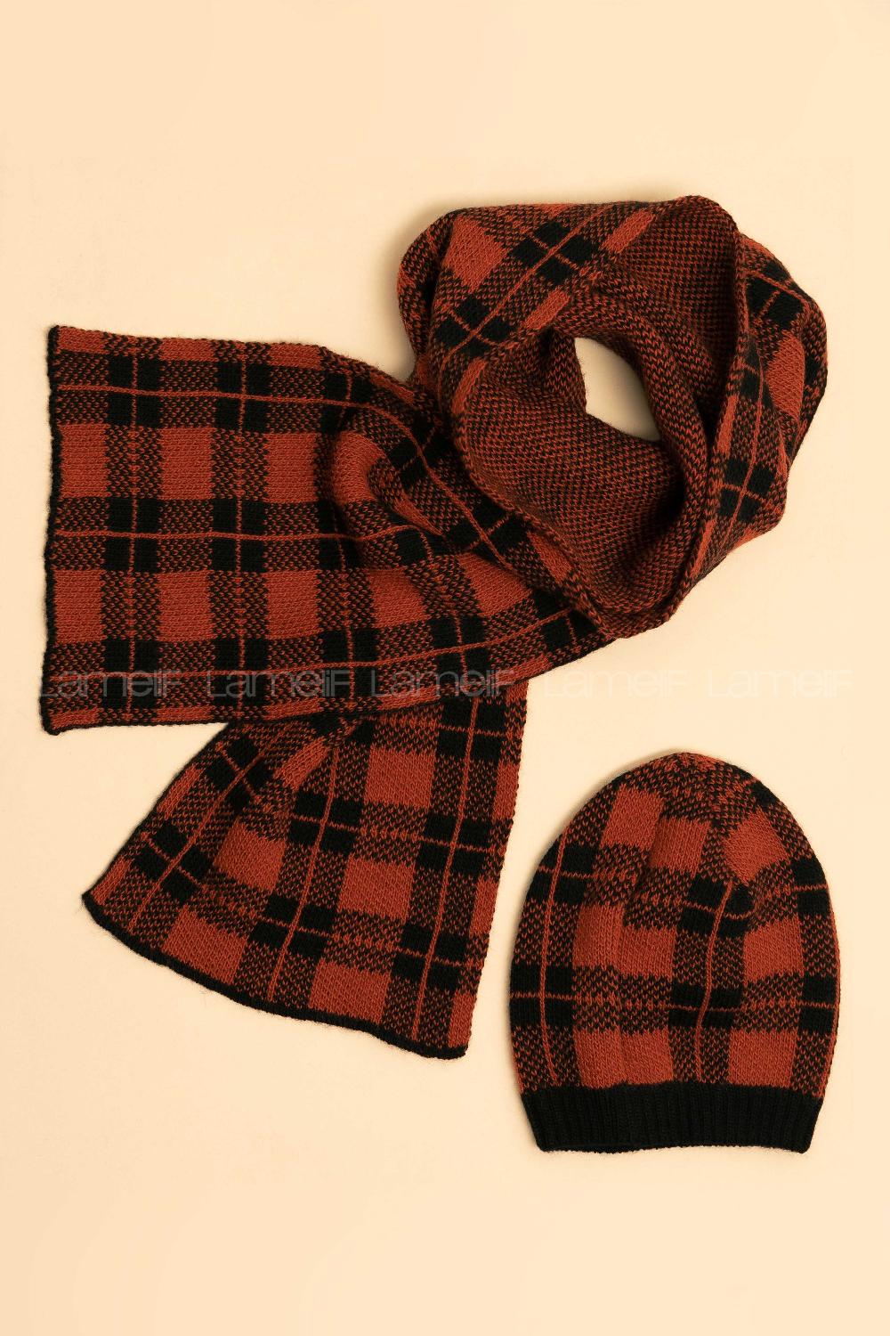 Modalamelif İkili Lüks Takım Kiremit Siyah Bere