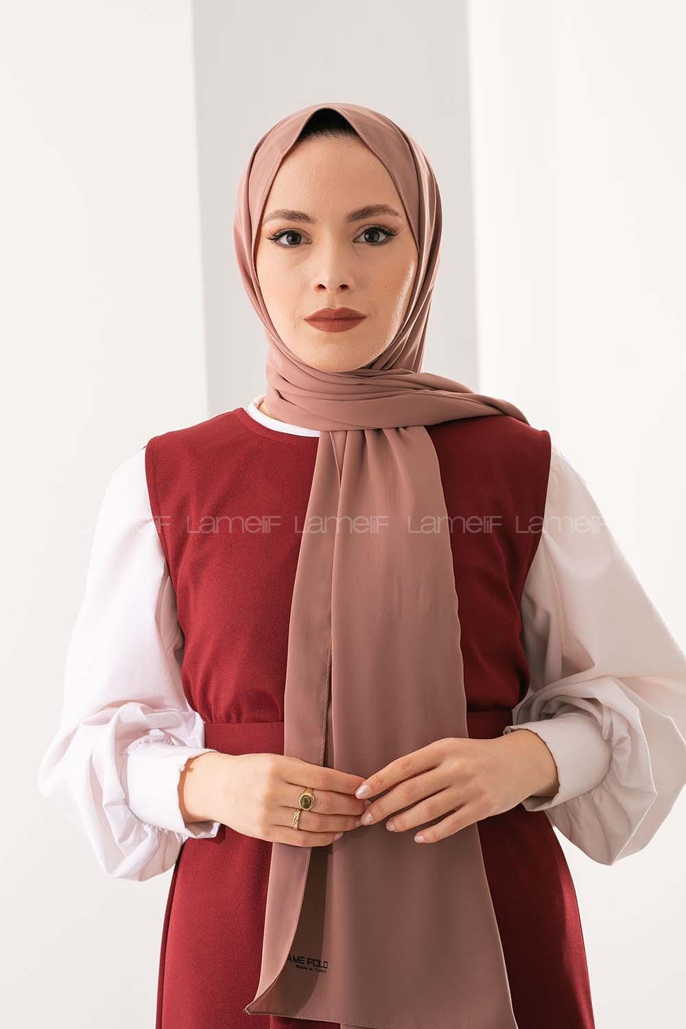 Modalamelif Açık Kahve medine İpeği Şal