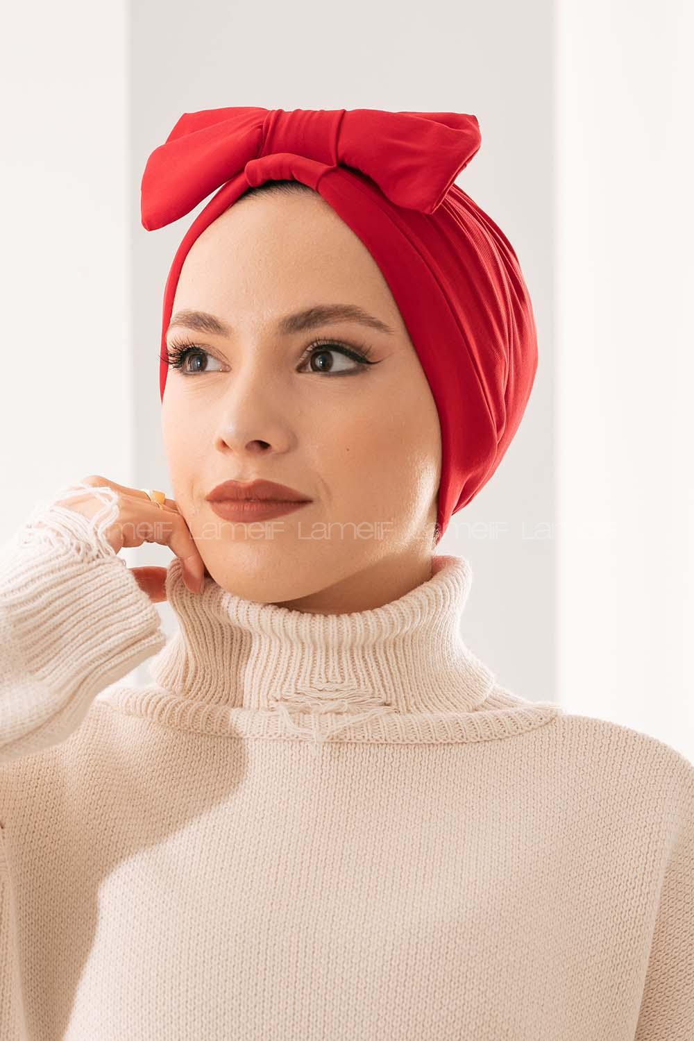 Modalamelif Çift Taraflı Fiyonklu-Tek Bantlı Dış Bone Kırmızı