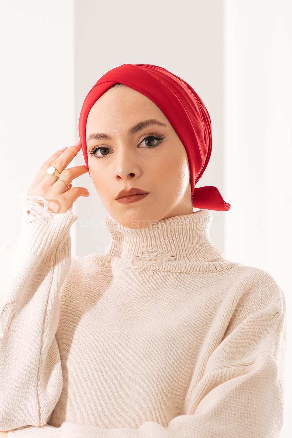 Modalamelif Çift Taraflı Fiyonklu-Tek Bantlı Dış Bone Kırmızı