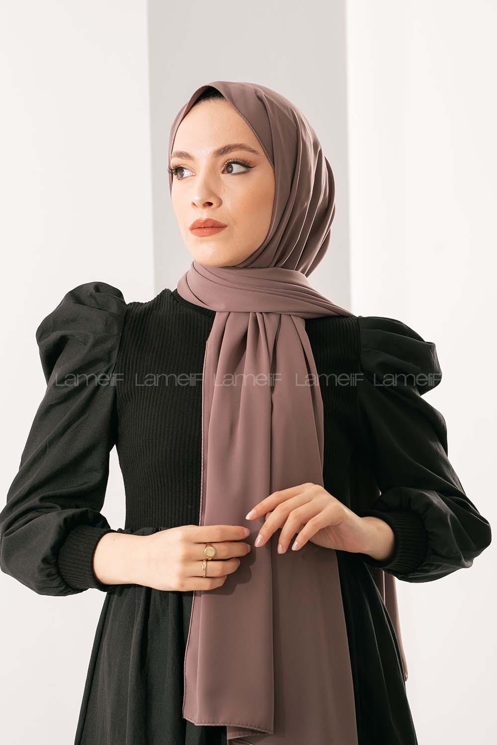 Modalamelif Fındık Kabuğu Medine İpeği Şal