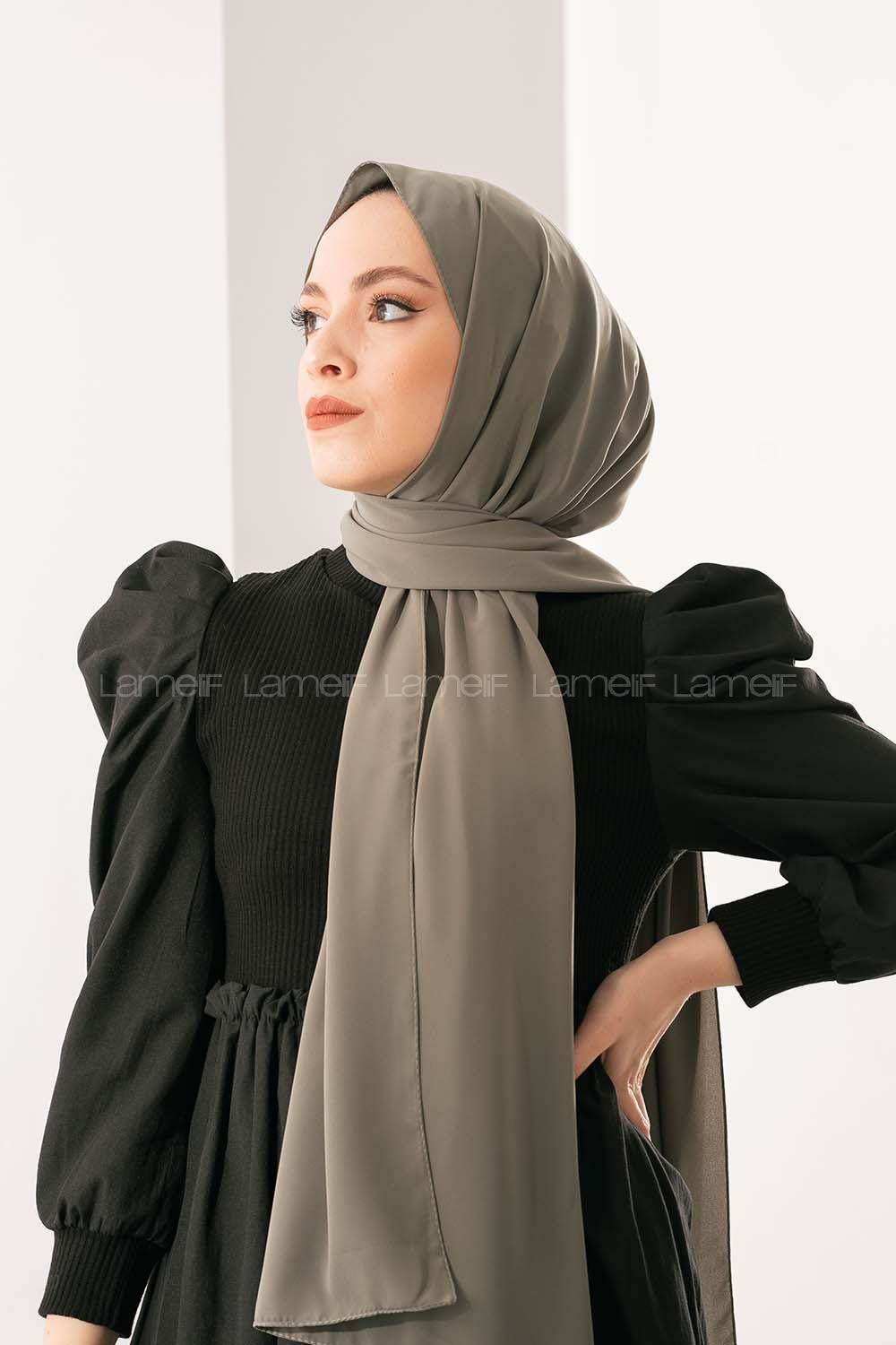 Modalamelif Küf Yeşili Medine İpeği Şal