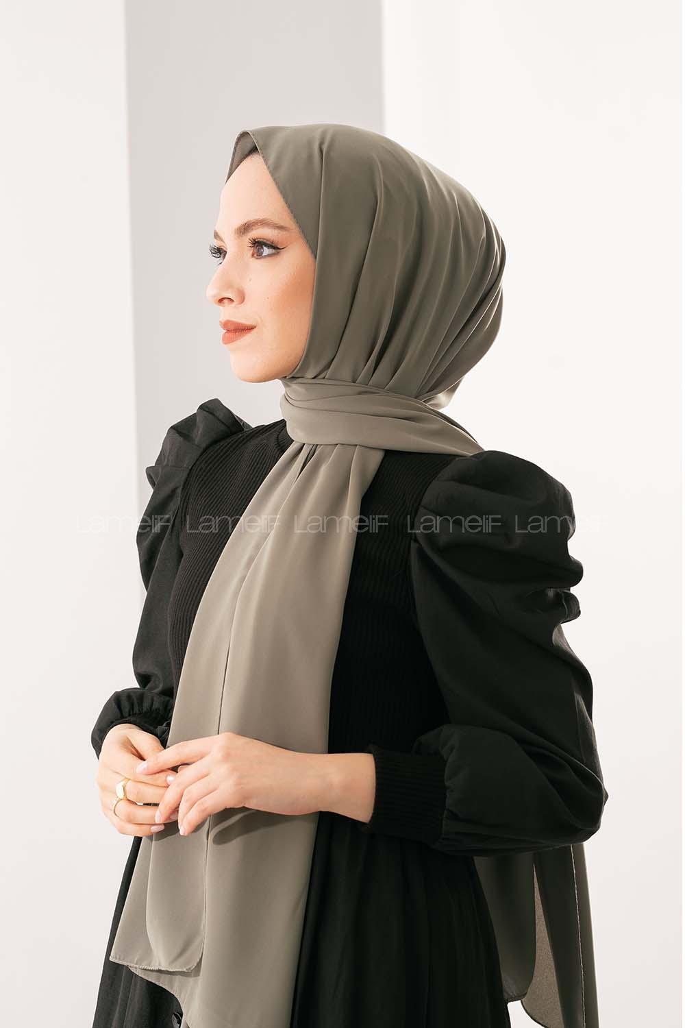 Modalamelif Küf Yeşili Medine İpeği Şal