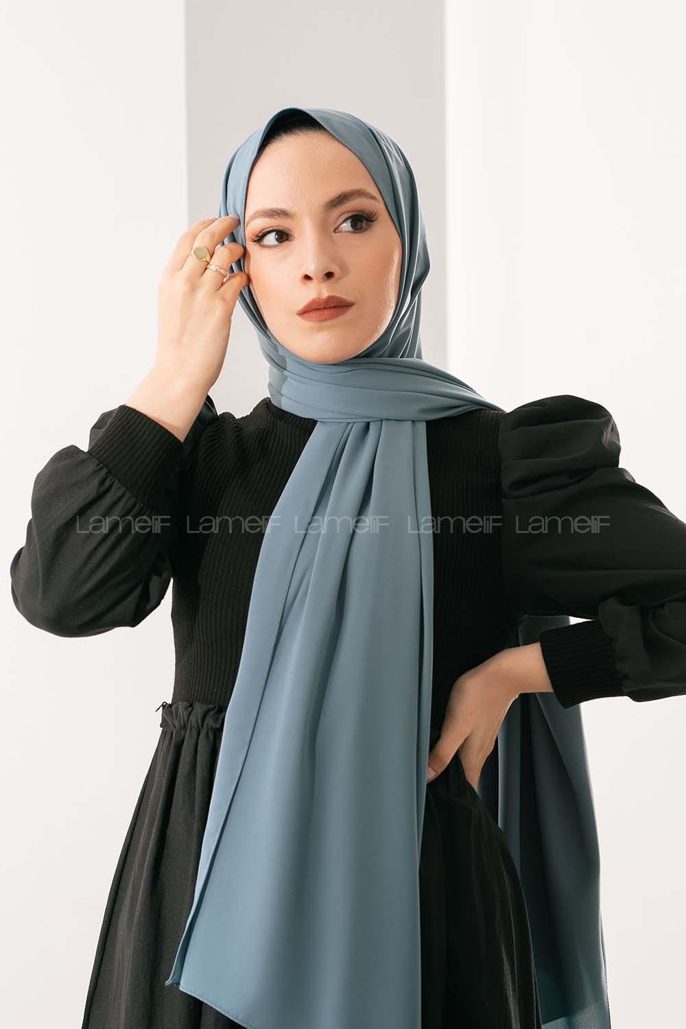 Modalamelif Petrol Yeşili Medine İpeği Şal