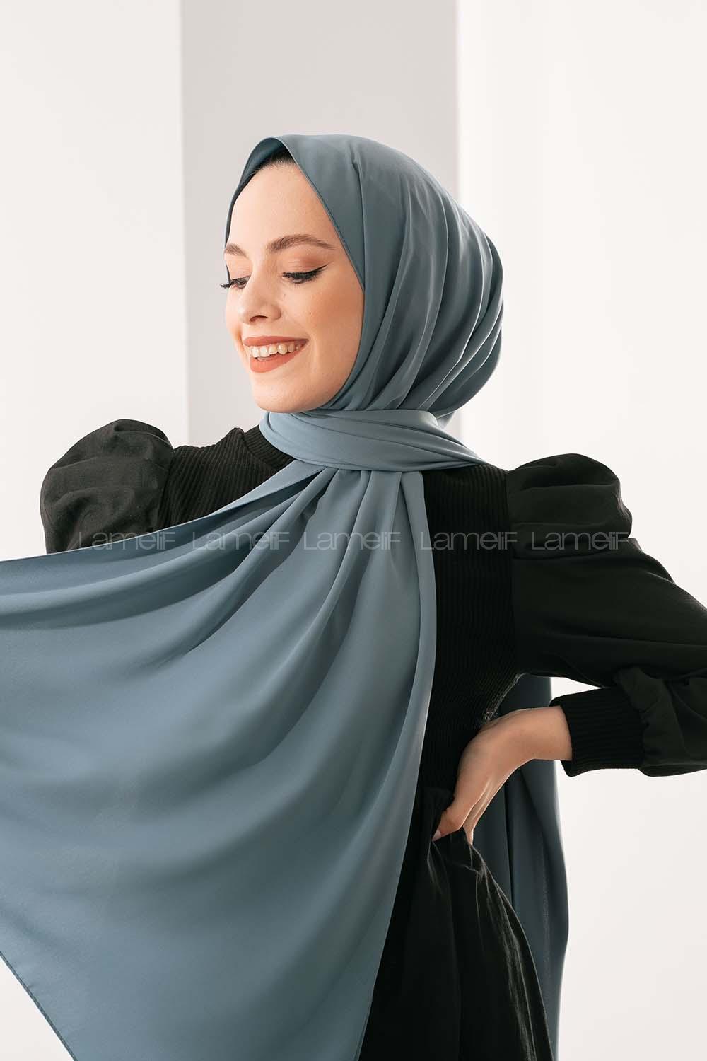 Modalamelif Petrol Yeşili Medine İpeği Şal