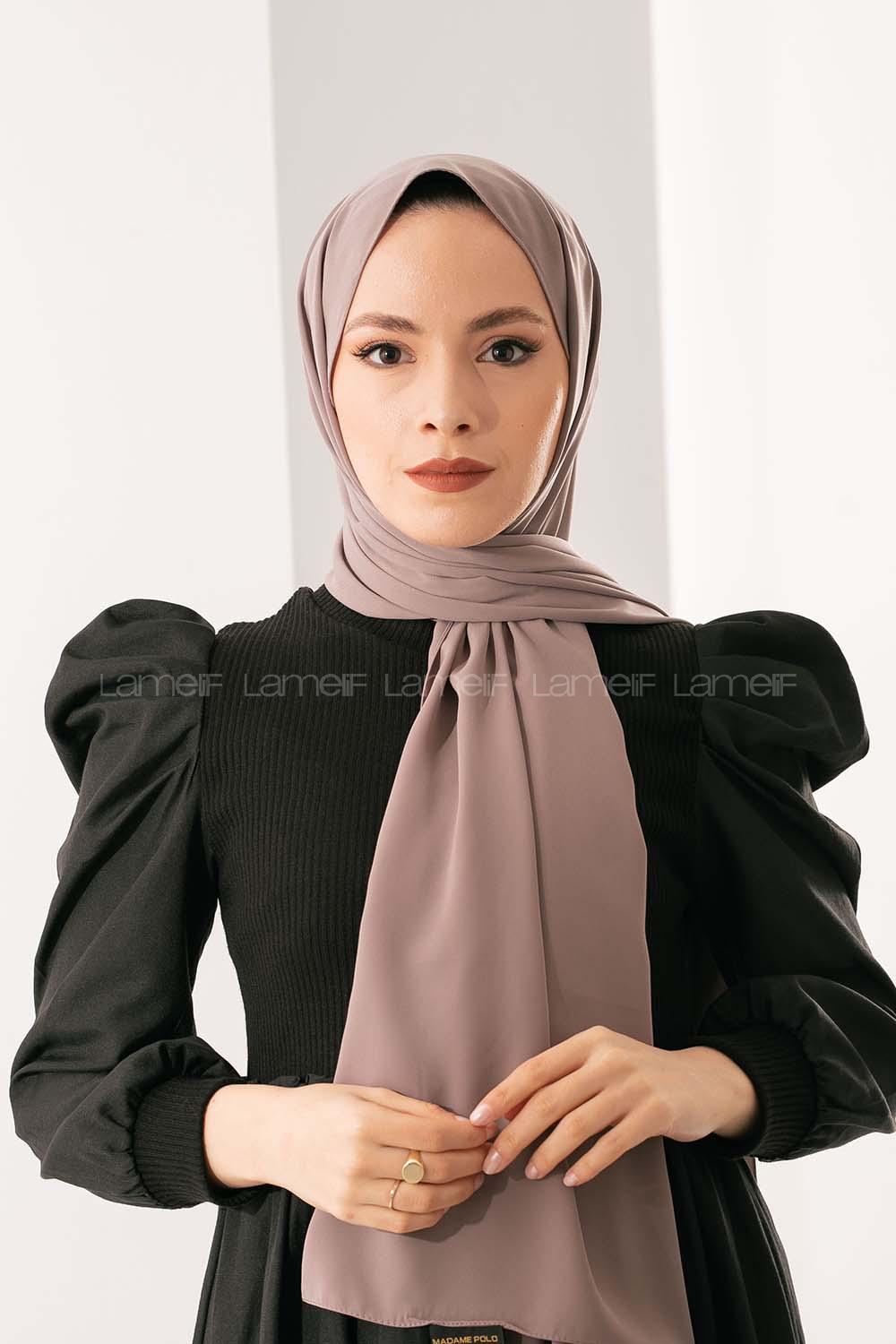 Modalamelif Soft Kahve Medine İpeği Şal