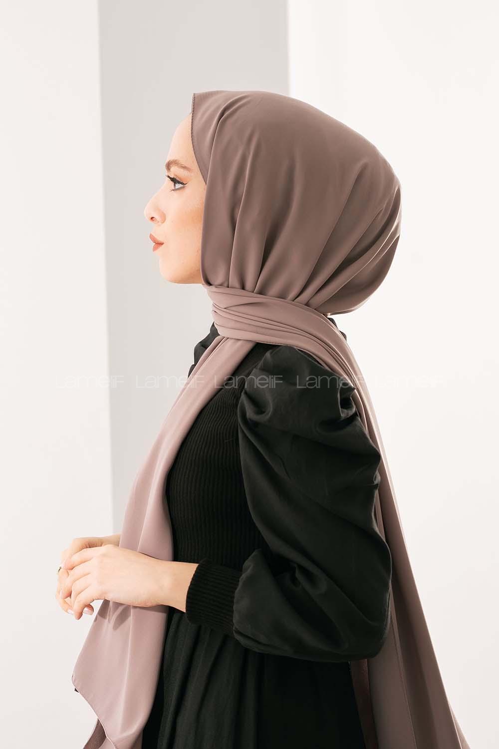 Modalamelif Soft Kahve Medine İpeği Şal