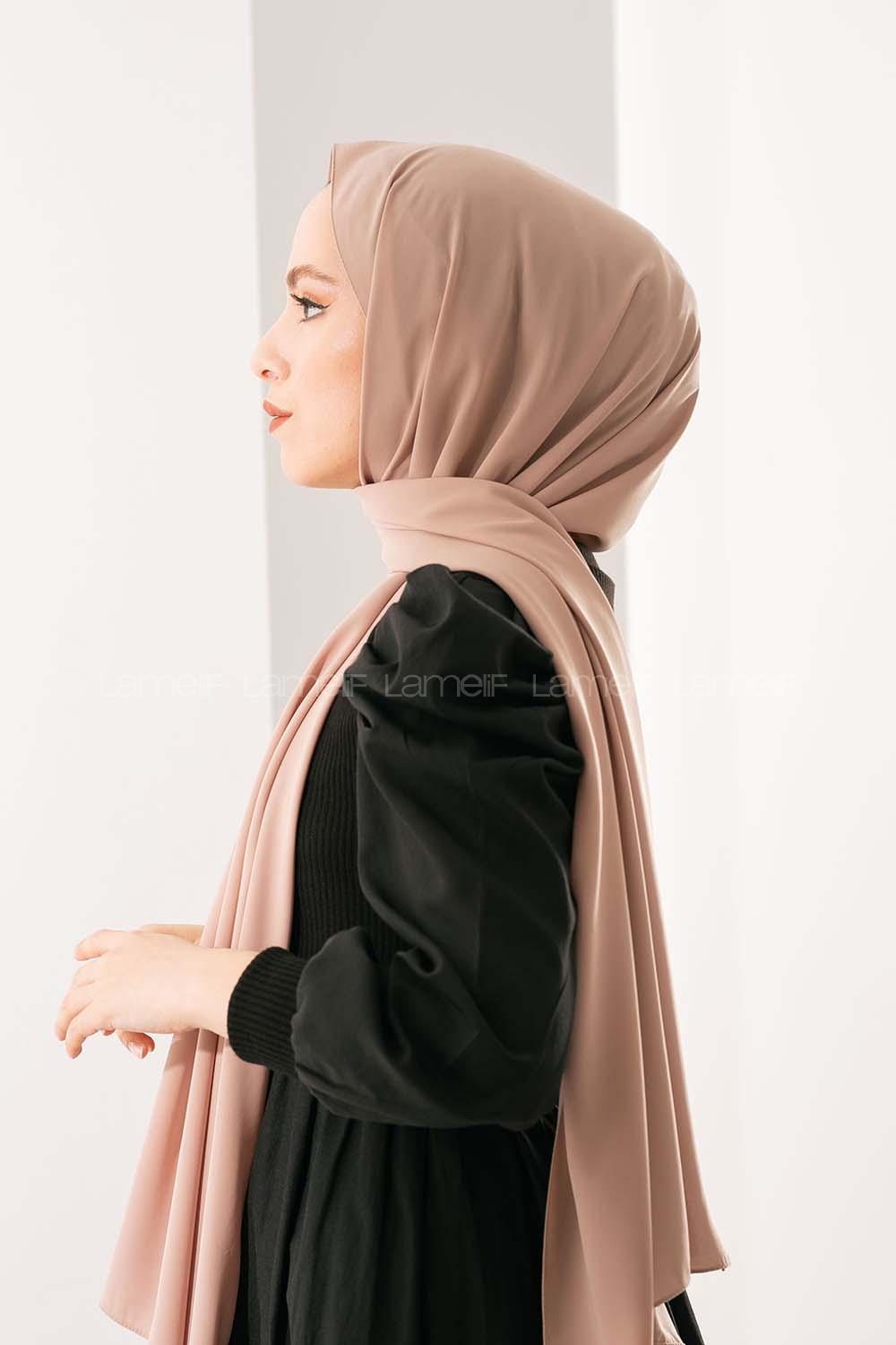 Modalamelif Soft Vizonrengi Medine İpeği Şal