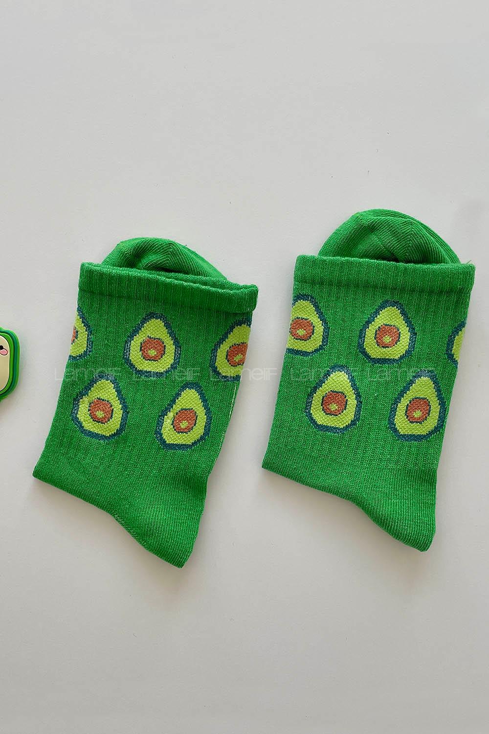 Modalamelif Yeşil Çoklu Avakado Çorap