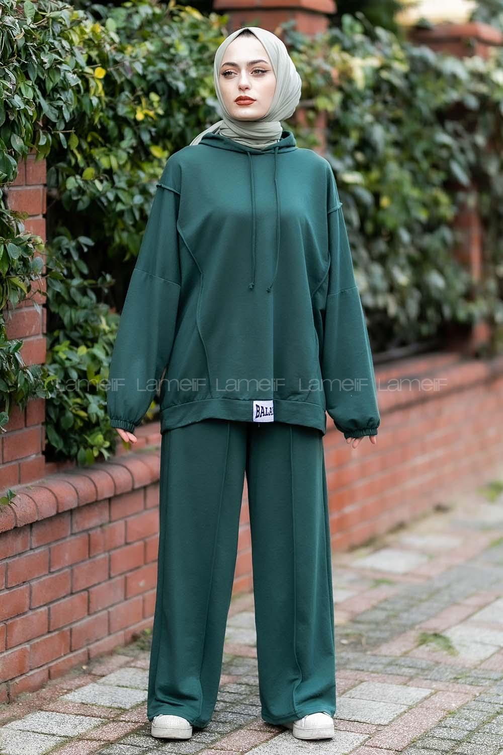 Modalamelif Balance Armalı Çımalı İkili Takım Zümrüt Yeşili
