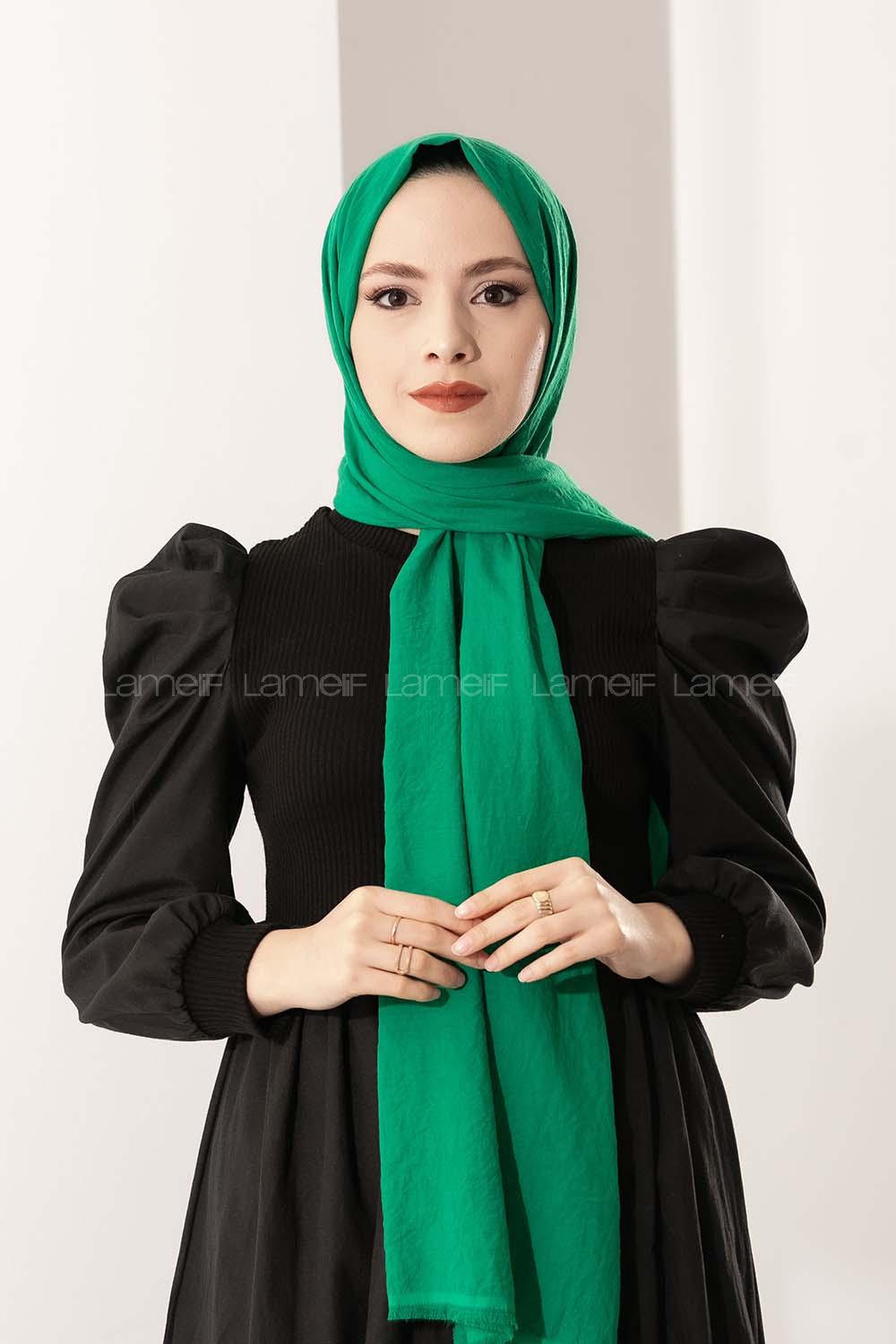 Modalamelif Banetti Yeşili Pamuk-Caz Şal