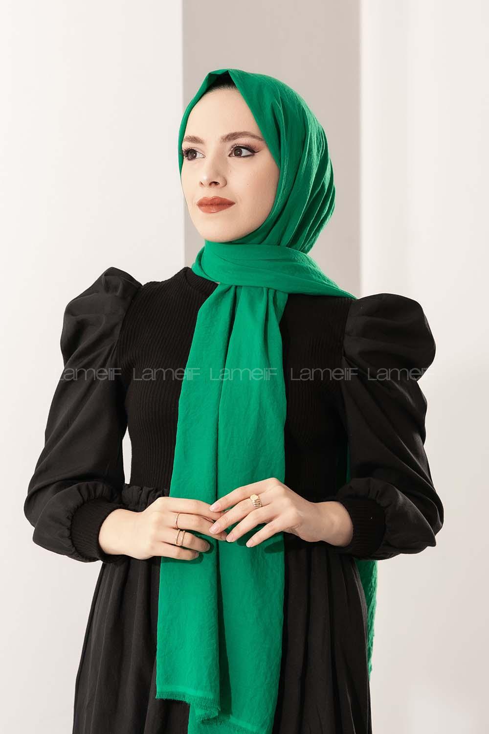 Modalamelif Banetti Yeşili Pamuk-Caz Şal