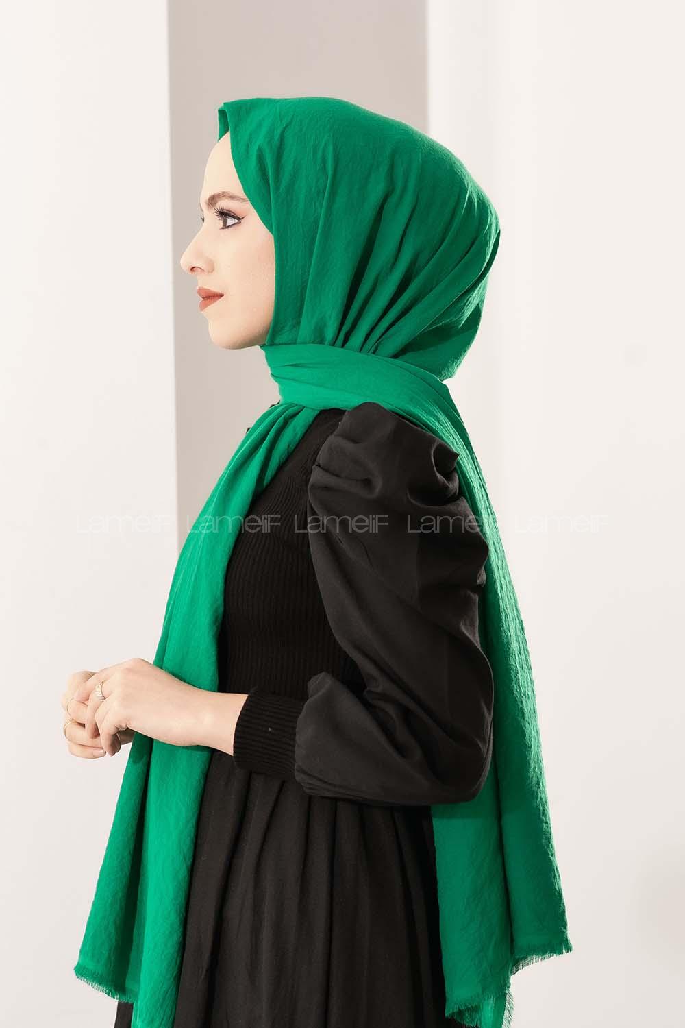 Modalamelif Banetti Yeşili Pamuk-Caz Şal