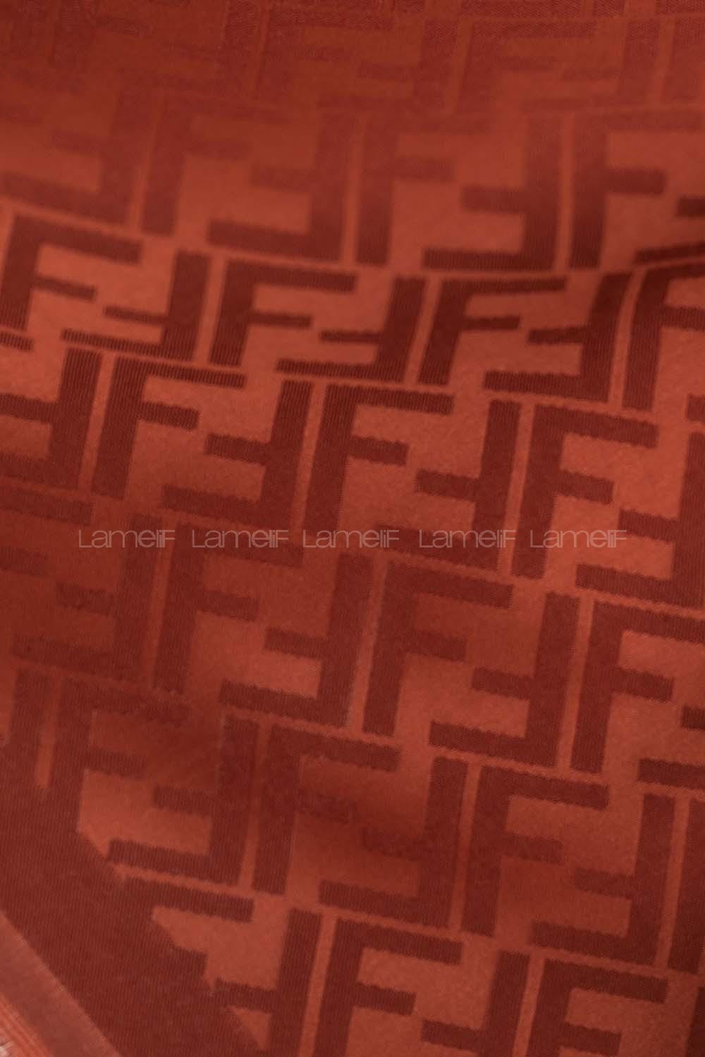 Modalamelif F İpeksi Jakarlı Şal Koyu Kiremit