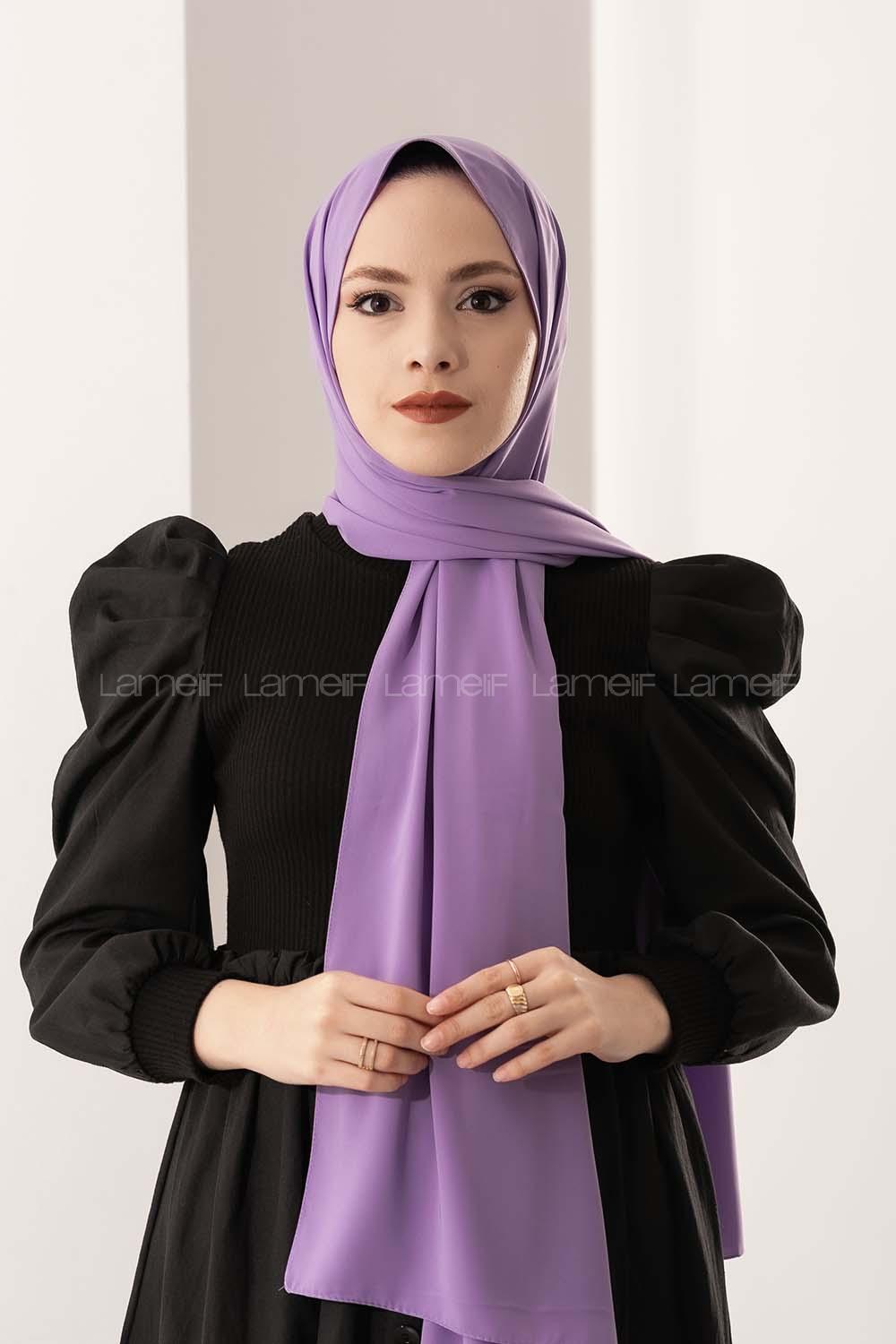 Modalamelif Lila  Medine İpeği Şal