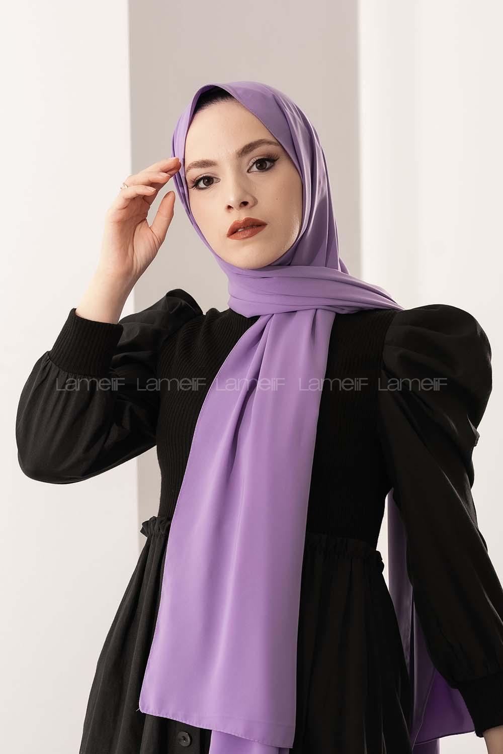 Modalamelif Lila  Medine İpeği Şal