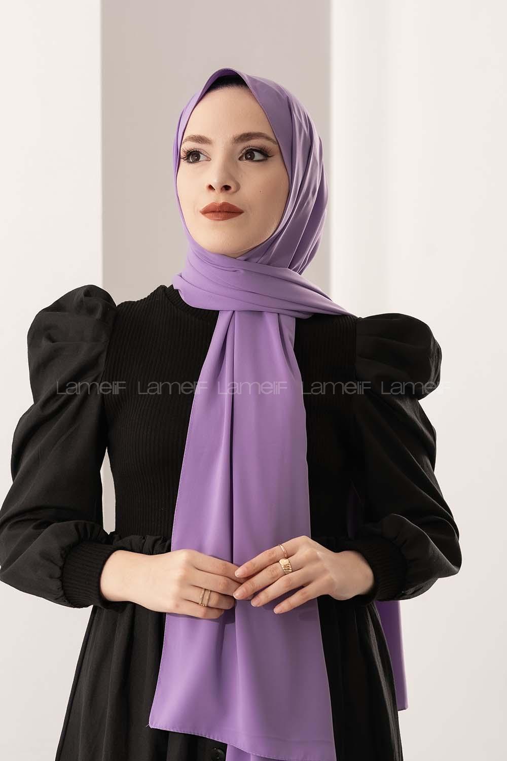 Modalamelif Lila  Medine İpeği Şal