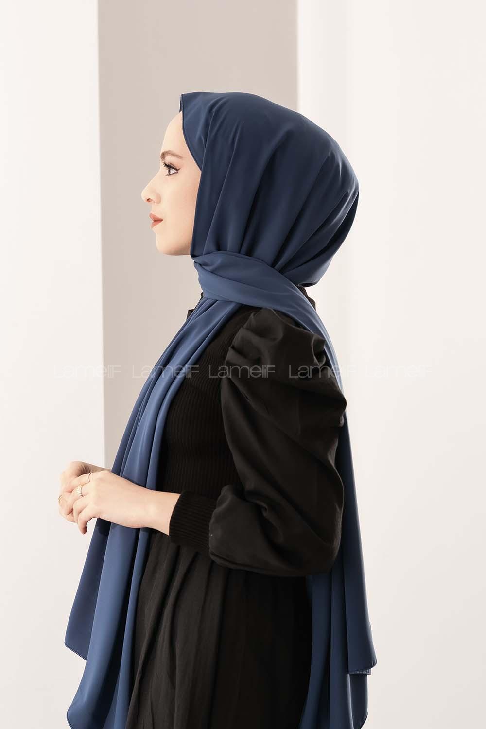 Modalamelif Petrol Mavisi  Medine İpeği Şal