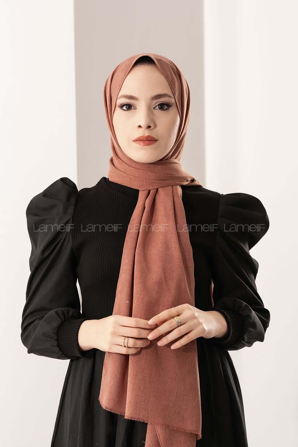 Modalamelif Şeftali Keten Şal