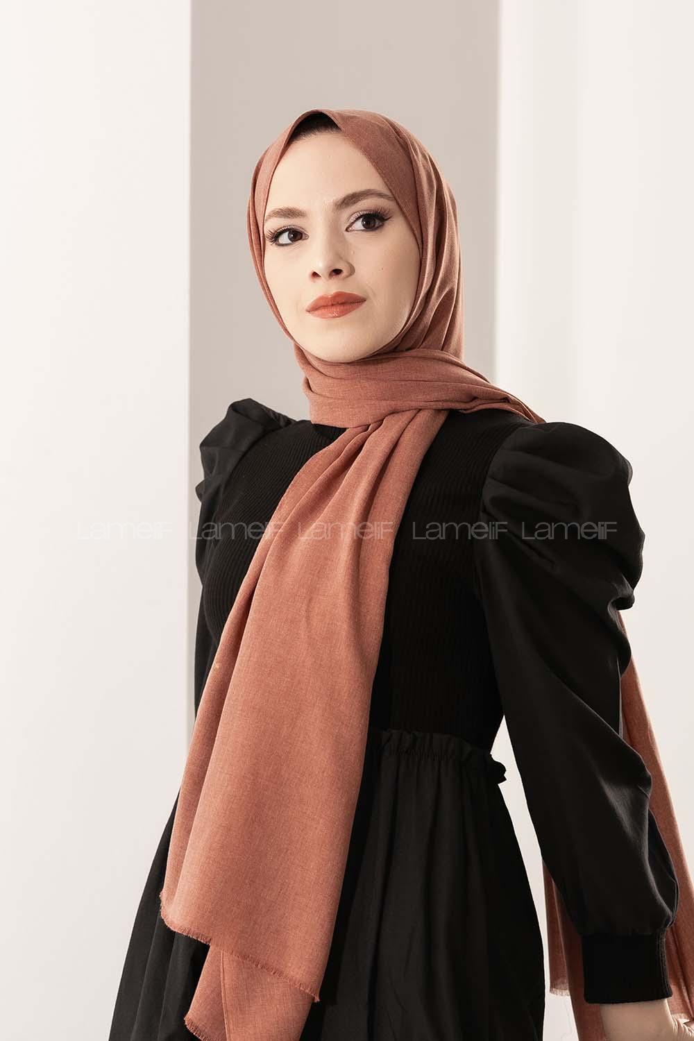 Modalamelif Şeftali Keten Şal
