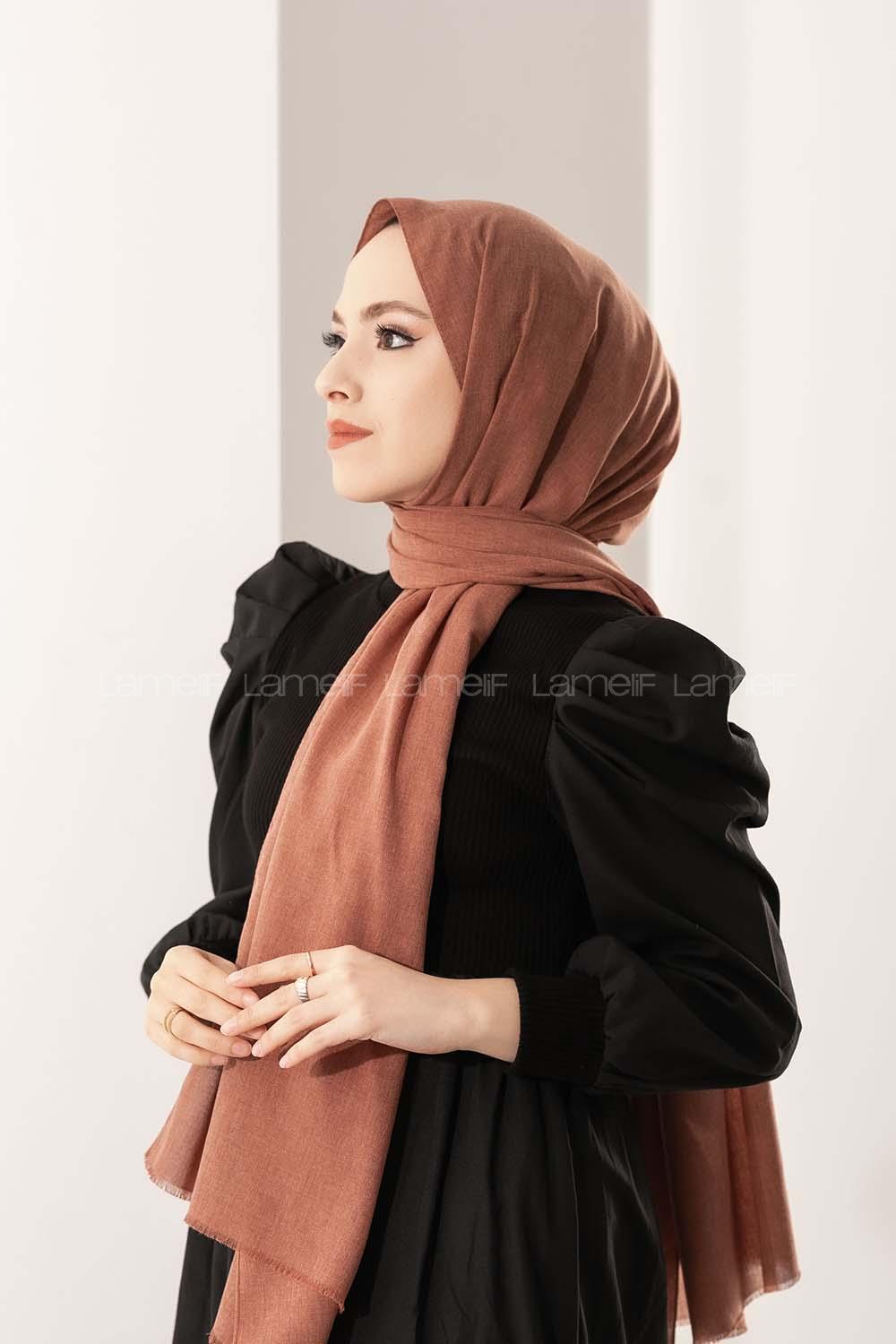 Modalamelif Şeftali Keten Şal