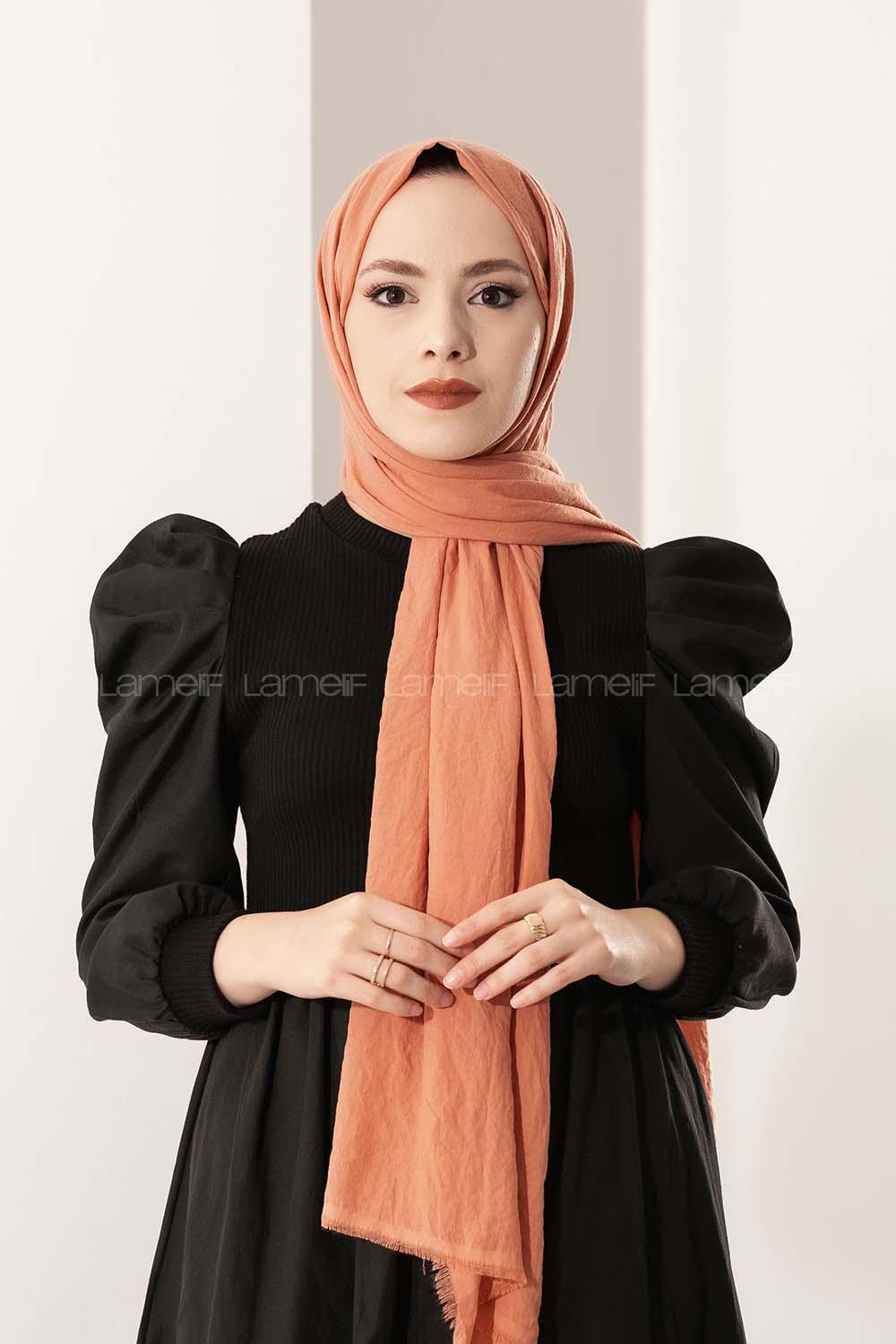 Modalamelif Turuncu Pamuk-Caz Şal