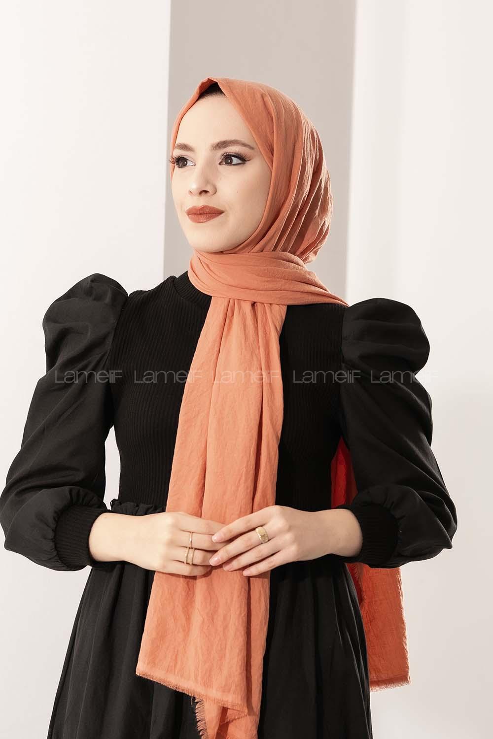 Modalamelif Turuncu Pamuk-Caz Şal