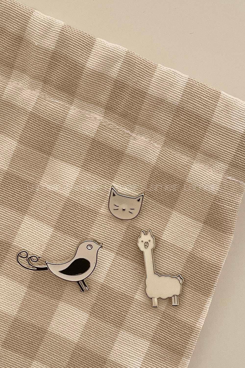 Lamelif Animals 3lü  Demir Broş