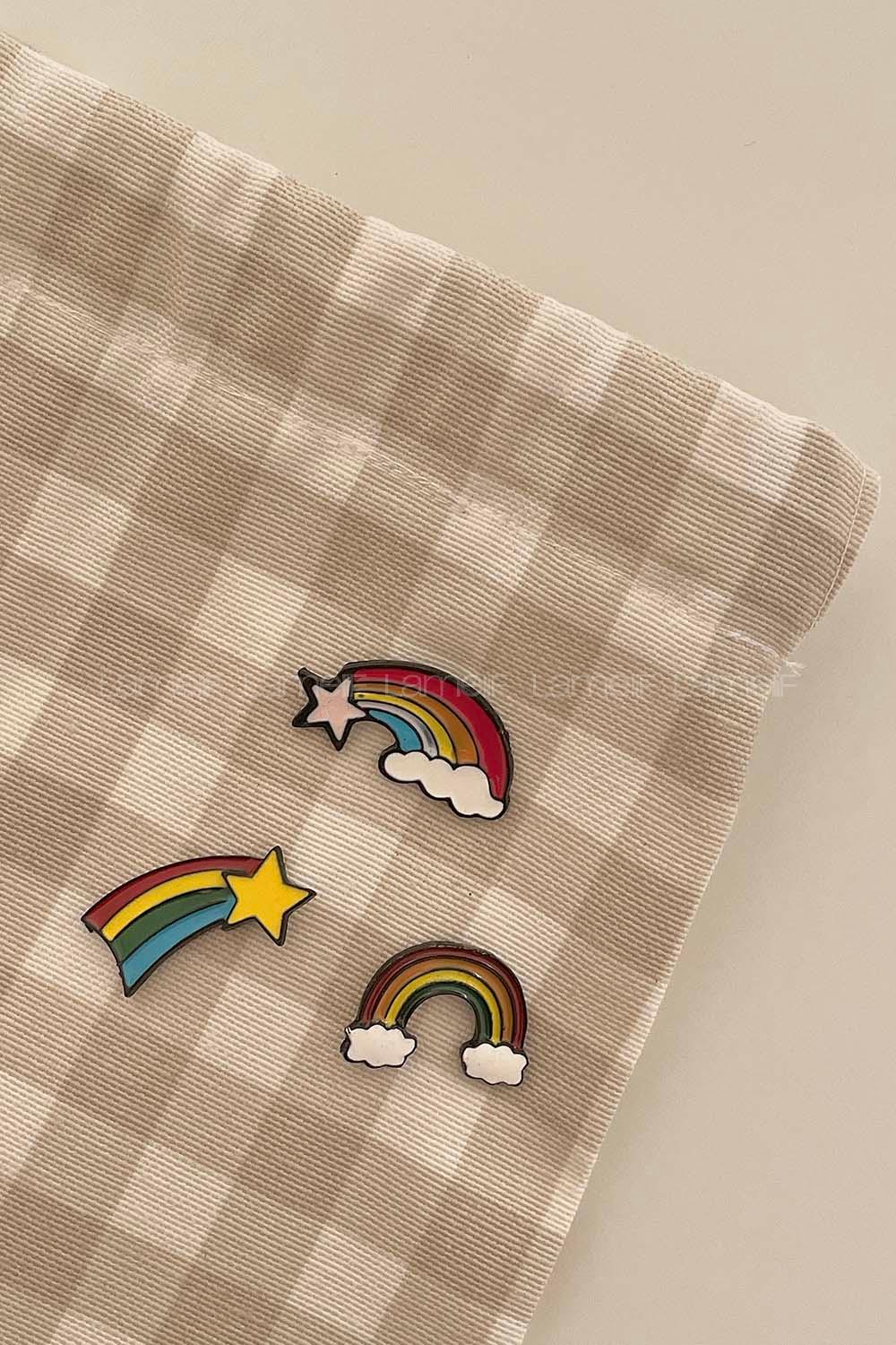 Modalamelif Gökkuşağı 3lü Demir Broş