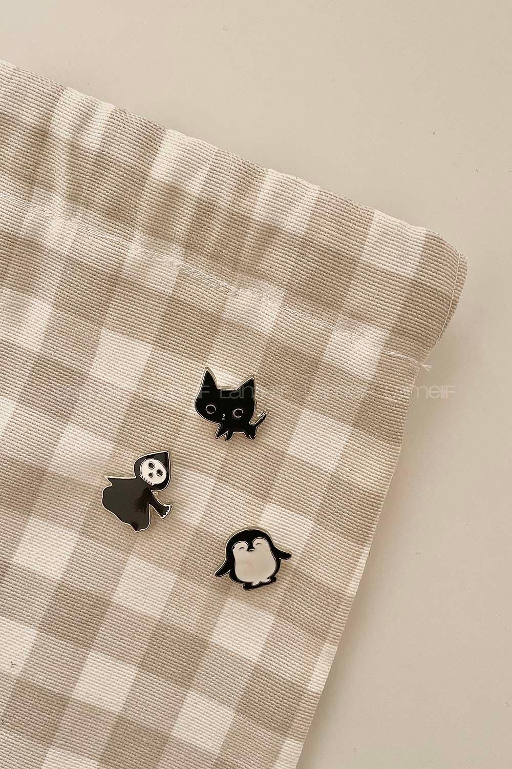 Modalamelif Penguen 3lü Demir Broş