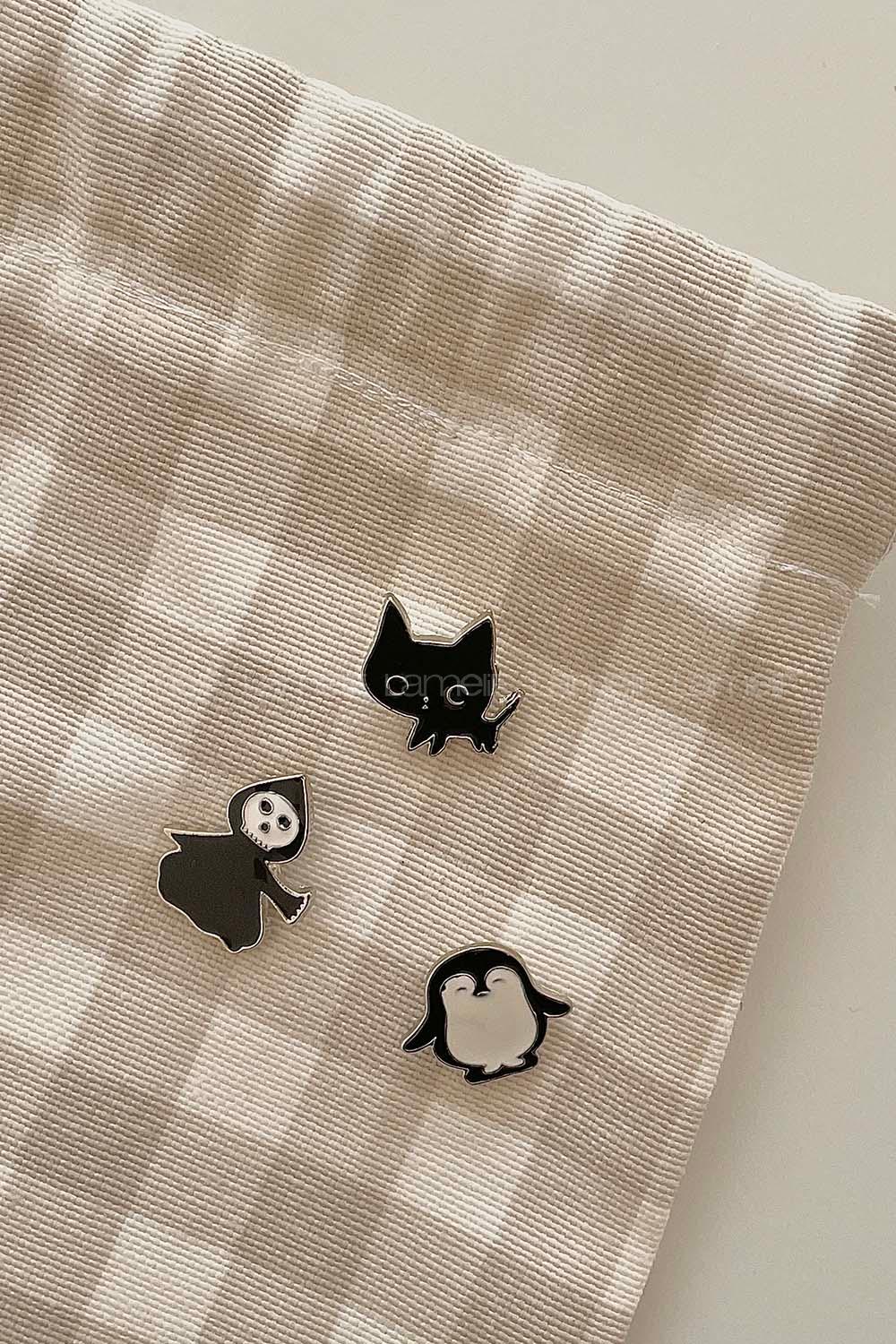 Modalamelif Penguen 3lü Demir Broş