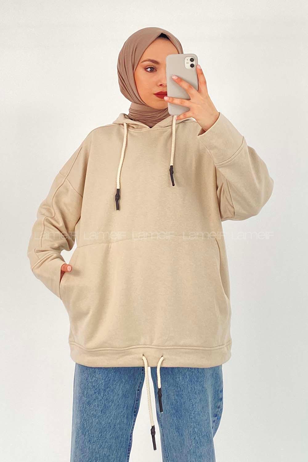 Modalamelif  Berendıne Z Üç İplik Sweat Bej
