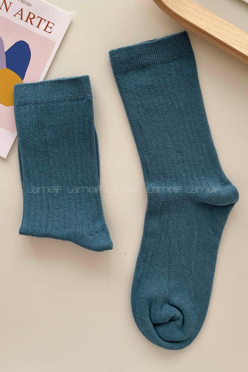 Modalamelif İnce Fitilli İndigo Çorap