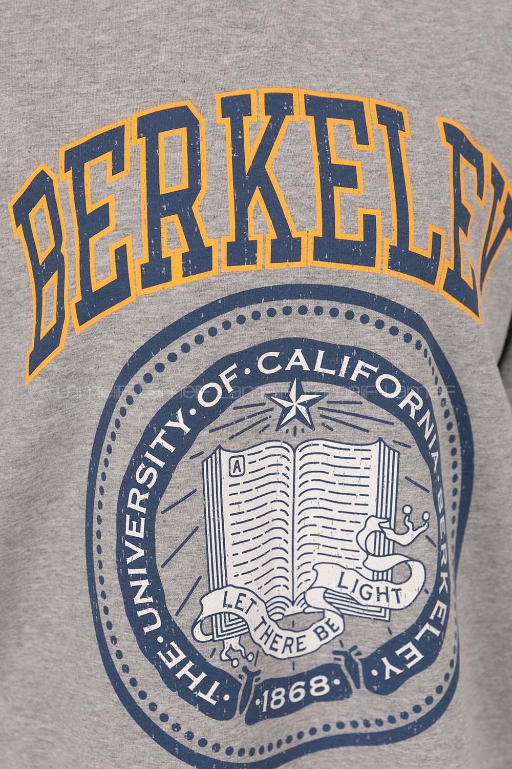 Modalamelif Bisiklet Yakalı Berkeley Yazı Baskılı Tunik Gri