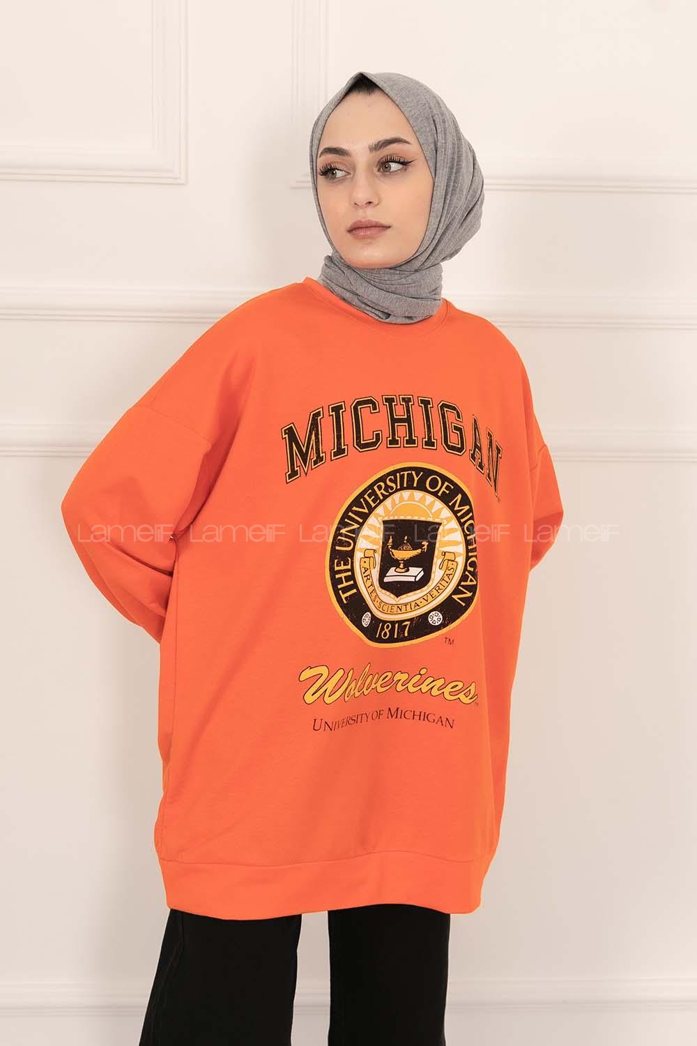 Modalamelif Önü Yazı Ve Arma Baskılı Salaş Sweat Oranj