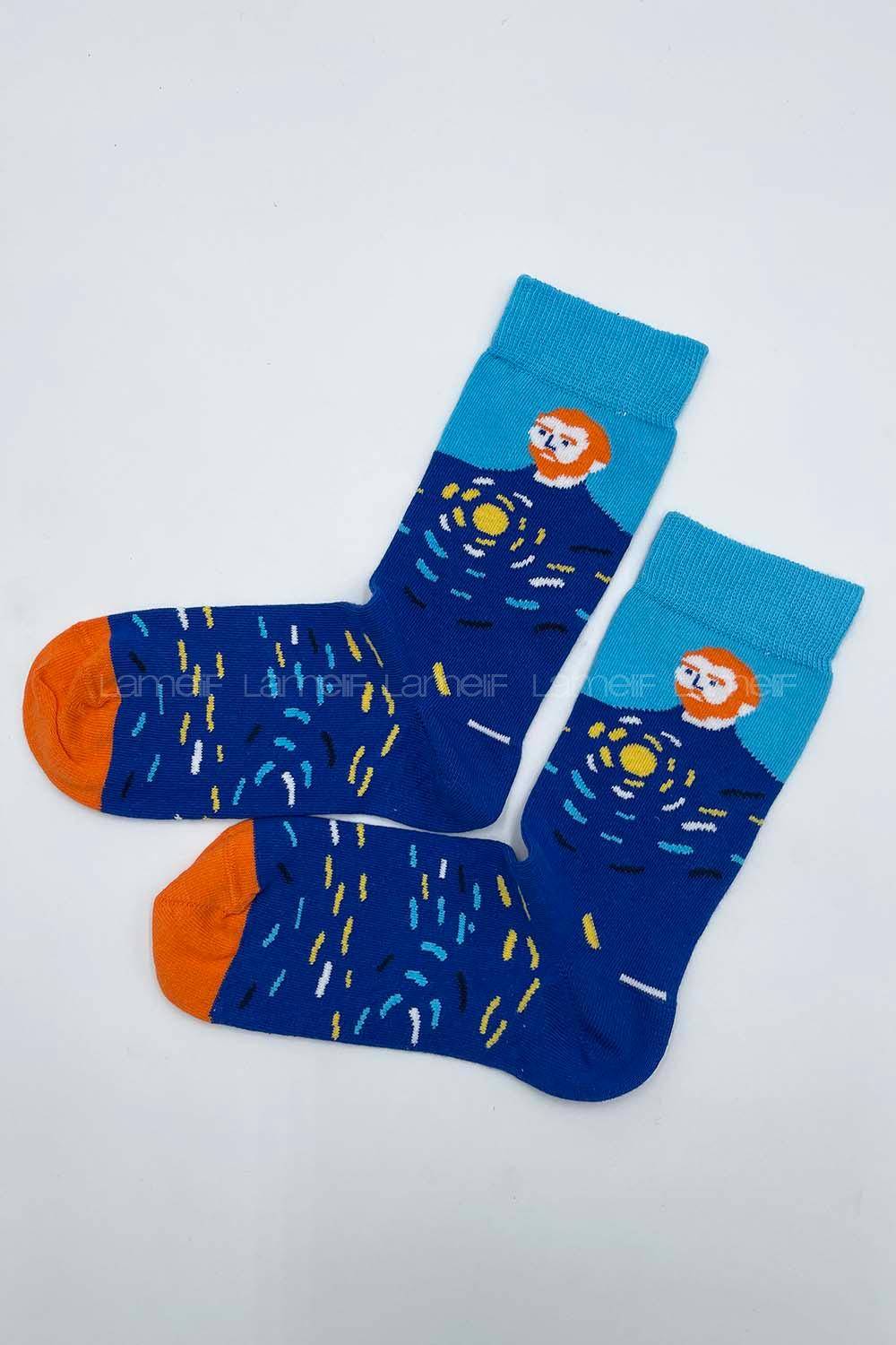 Modalamelif Van Gogh Çorap Mavi