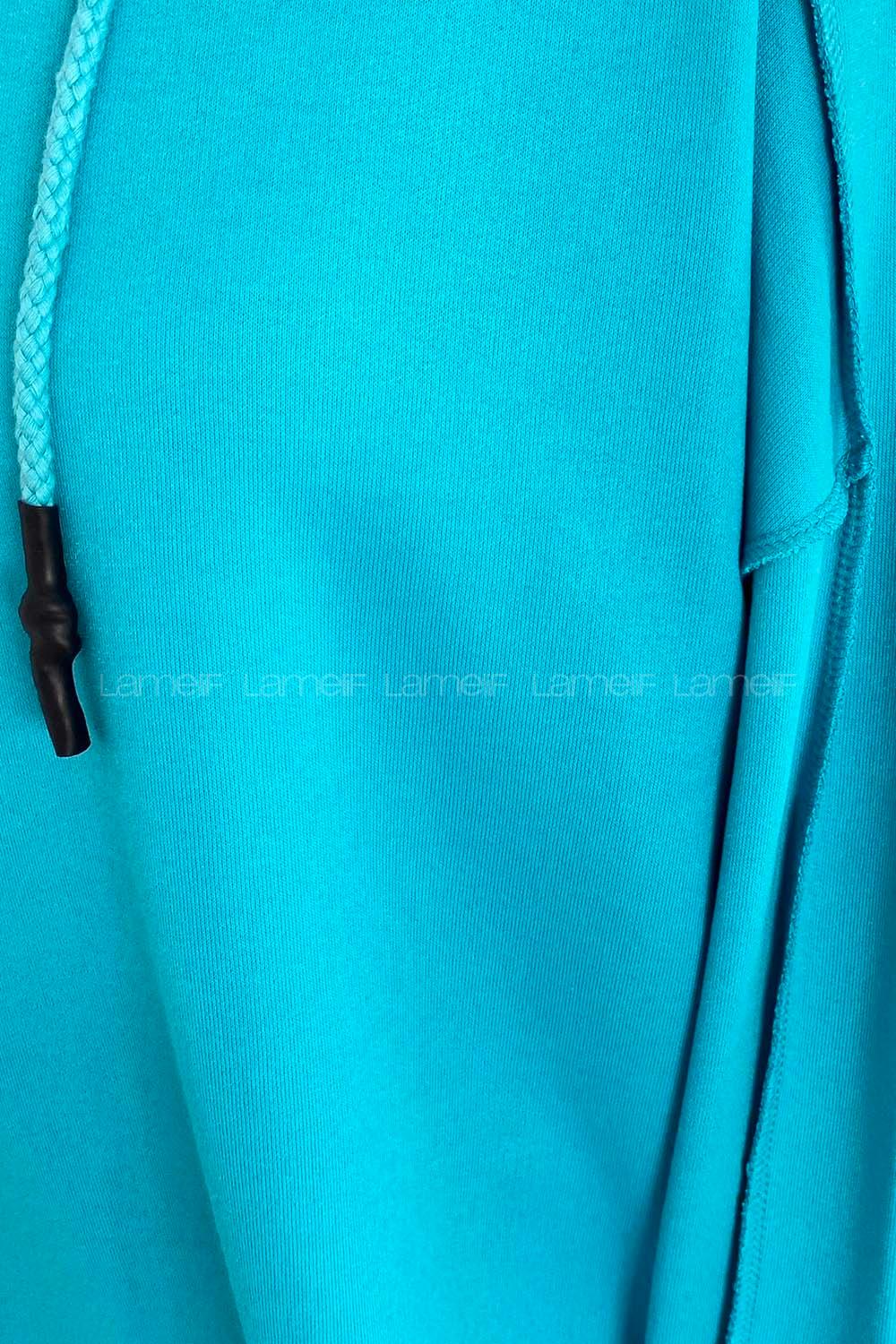 Modalamelif Kapüşon Detaylı Ters Dikiş Model Ursula Sweat Turkuaz