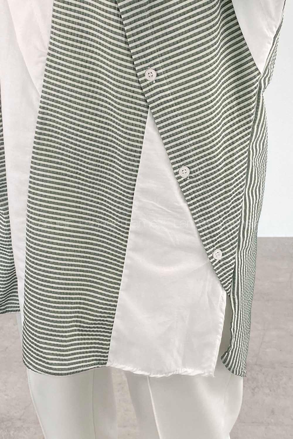 Modalamelif Asimetrik Garnili Tunik Yeşil