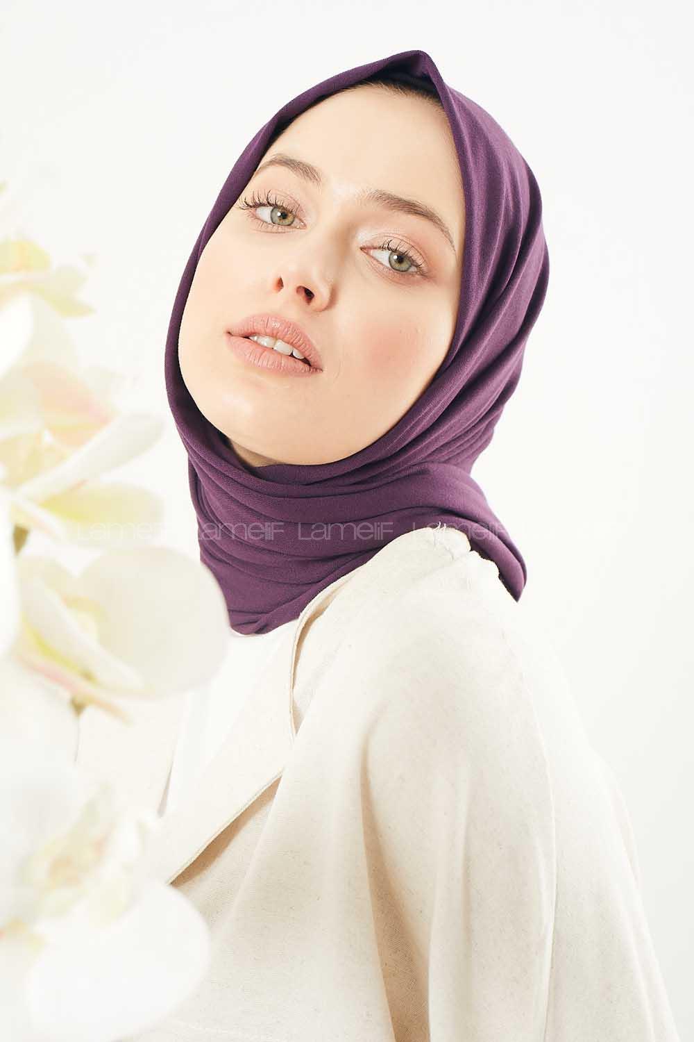 Modalamelif Mor Penye Şal