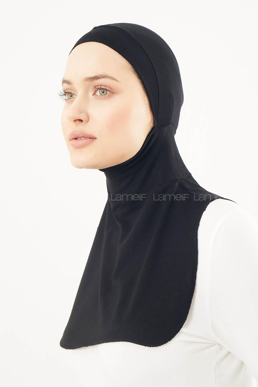 Black Combed Fabric Straight Shawl