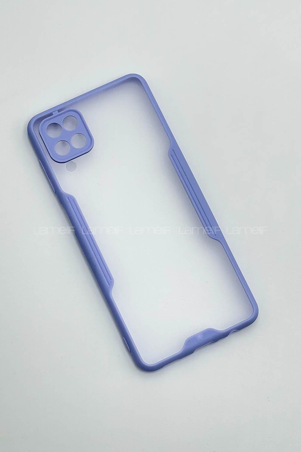 Modalamelif Samsung A12 Platin Silikon Telefon Kılıfı Lila