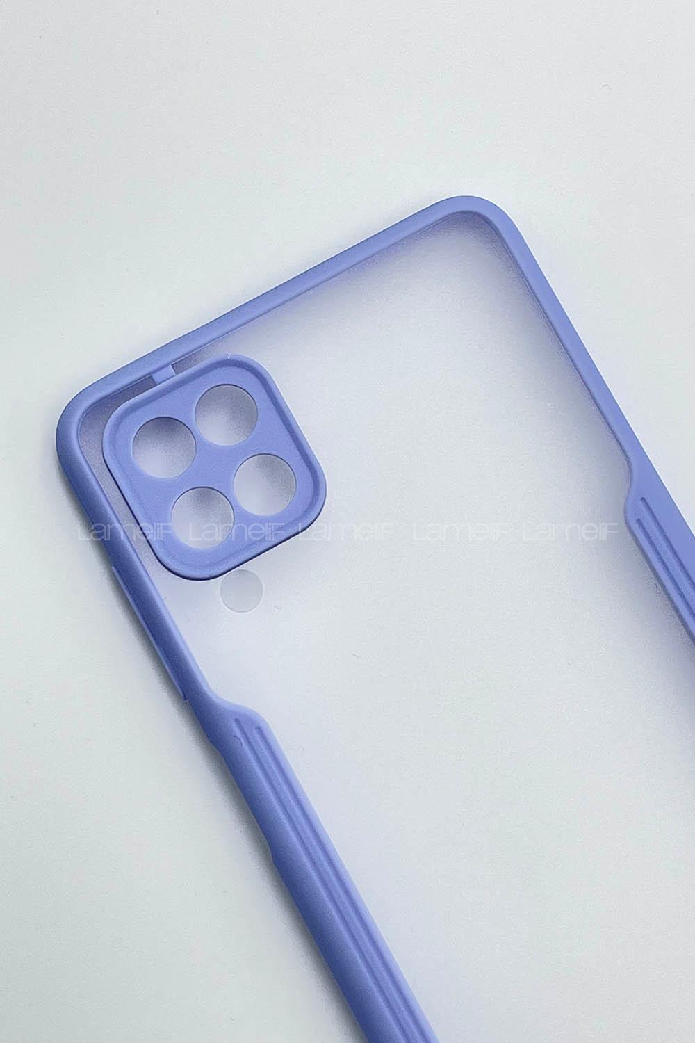 Modalamelif Samsung A12 Platin Silikon Telefon Kılıfı Lila