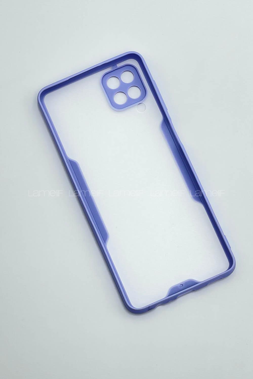 Modalamelif Samsung A12 Platin Silikon Telefon Kılıfı Lila