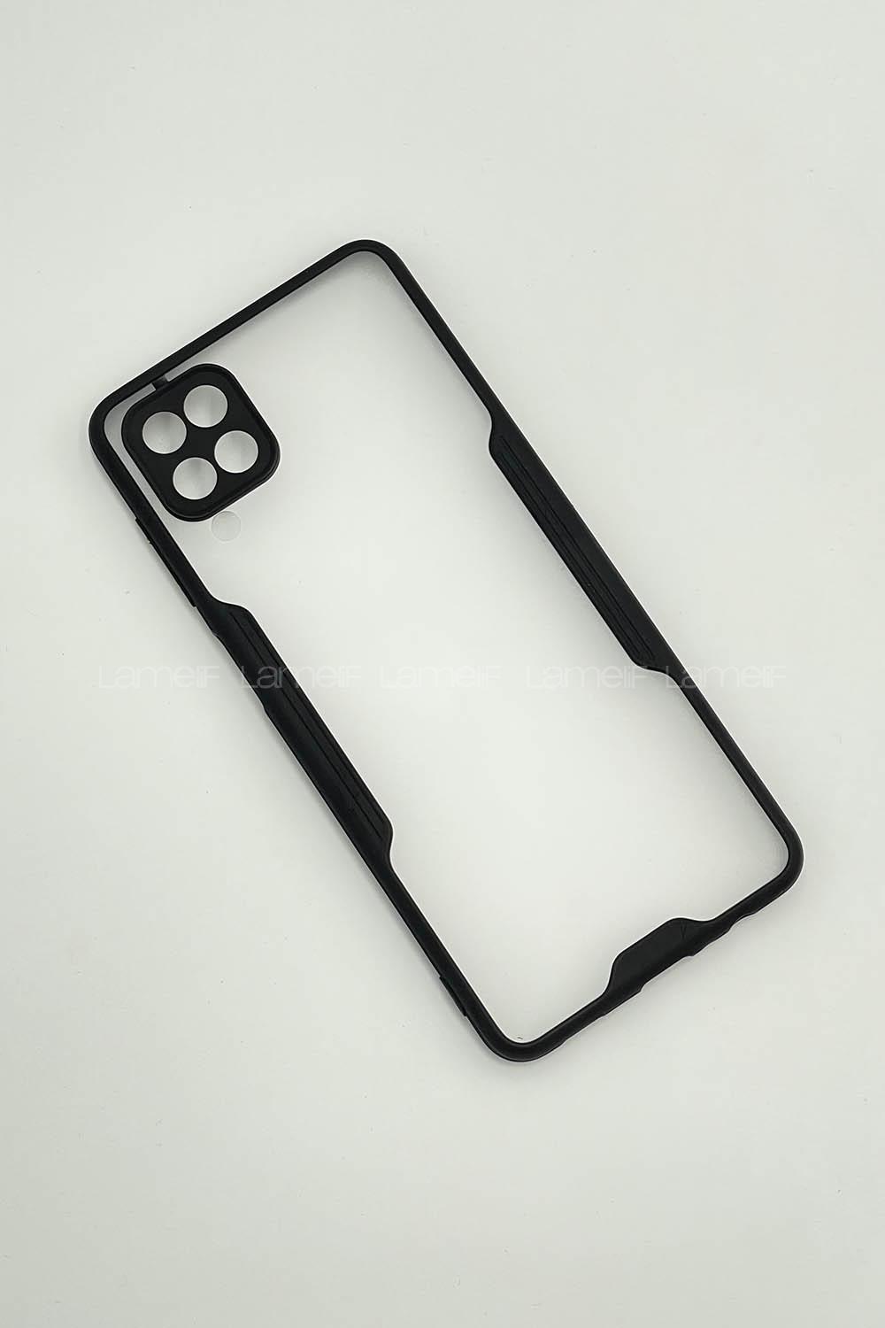 Modalamelif Samsung A12 Platin Silikon Telefon Kılıfı Siyah