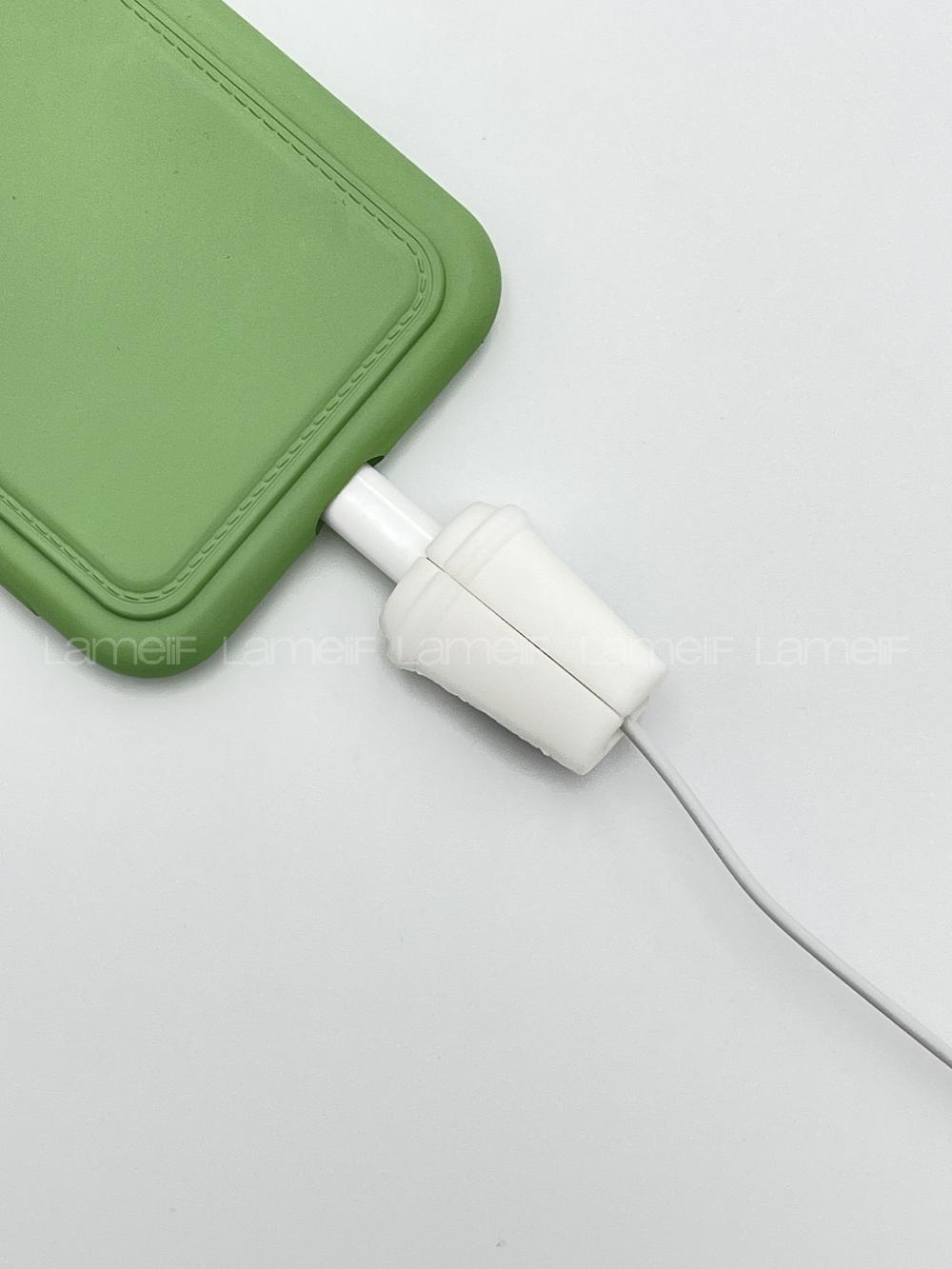 Lamelif Starbucks Kablo Koruyucu Beyaz